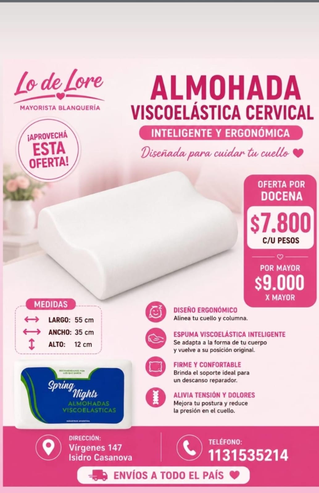 ALMOHADA - SPRINT NIGTH - INTELIGENTE VISCOELÁSTICA