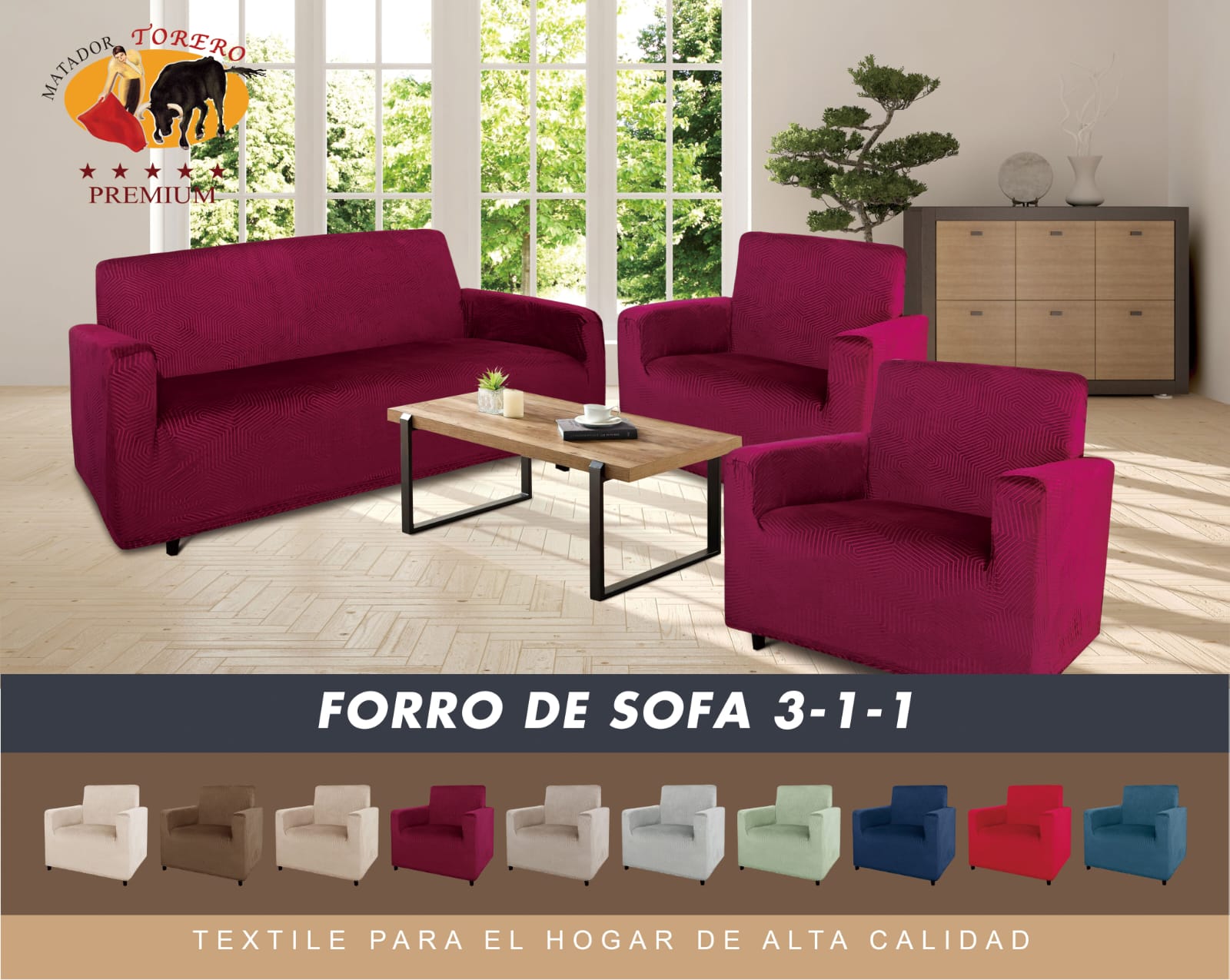CUBRE SILLON 3 PIEZAS (5 CUERPOS)